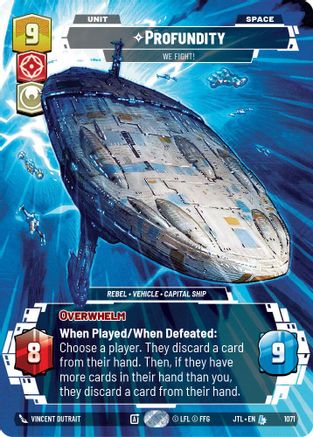 Profundity - We Fight! (1071) (Prestige Foil) (1071) [Jump to Lightspeed] - Fantasy Flight Games - Card Brawlers | Quebec | Canada |