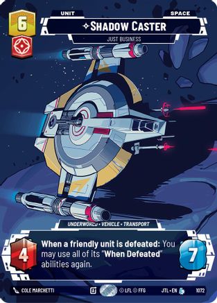 Shadow Caster - Just Business (1072) (Prestige Foil) (1072) [Jump to Lightspeed] - Fantasy Flight Games - Card Brawlers | Quebec | Canada |