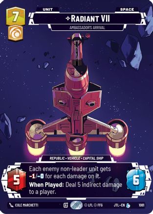 Radiant VII - Ambassadors' Arrival (1081) (Prestige Foil) (1081) [Jump to Lightspeed] - Fantasy Flight Games - Card Brawlers | Quebec | Canada |