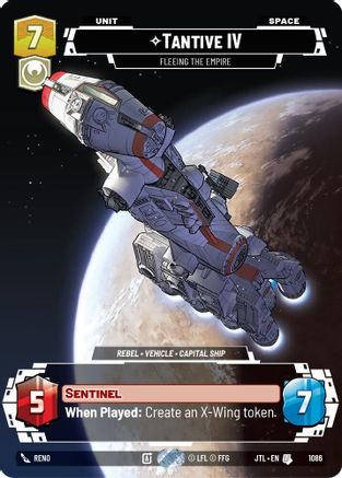 Tantive IV - Fleeing the Empire (1086) (Prestige Foil) (1086) [Jump to Lightspeed] - Fantasy Flight Games - Card Brawlers | Quebec | Canada |
