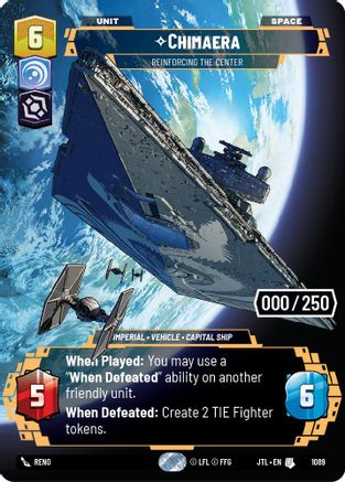 Chimaera - Reinforcing the Center (1089) (Serialized) (1089) [Jump to Lightspeed] - Fantasy Flight Games - Card Brawlers | Quebec | Canada |