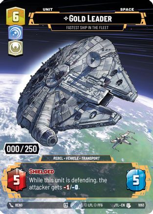 Gold Leader - Fastest Ship in the Fleet (1093) (Serialized) (1093) [Jump to Lightspeed] - Fantasy Flight Games - Card Brawlers | Quebec | Canada |