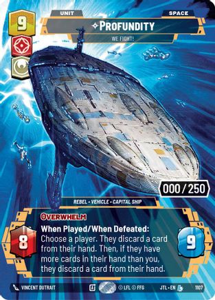 Profundity - We Fight! (1107) (Serialized) (1107) [Jump to Lightspeed] - Fantasy Flight Games - Card Brawlers | Quebec | Canada |