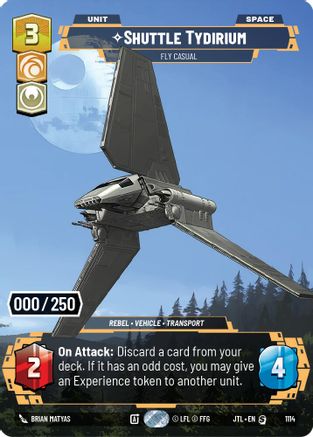 Shuttle Tydirium - Fly Casual (1114) (Serialized) (1114) [Jump to Lightspeed] - Fantasy Flight Games - Card Brawlers | Quebec | Canada |