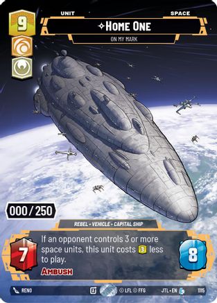 Home One - On My Mark (1115) (Serialized) (1115) [Jump to Lightspeed] - Fantasy Flight Games - Card Brawlers | Quebec | Canada |