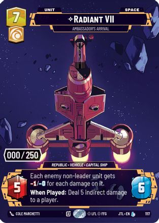 Radiant VII - Ambassadors' Arrival (1117) (Serialized) (1117) [Jump to Lightspeed] - Fantasy Flight Games - Card Brawlers | Quebec | Canada |
