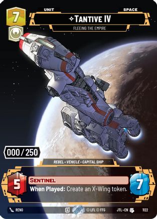 Tantive IV - Fleeing the Empire (1122) (Serialized) (1122) [Jump to Lightspeed] - Fantasy Flight Games - Card Brawlers | Quebec | Canada |