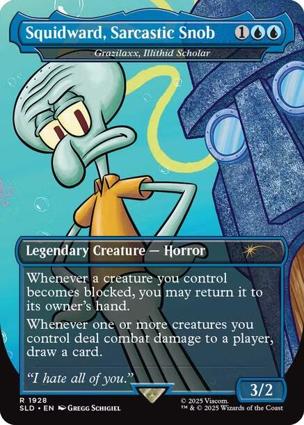 Squidward, Sarcastic Snob - Grazilaxx, Illithid Scholar [Secret Lair Drop Series] - Magic: The Gathering - Card Brawlers | Quebec | Canada |