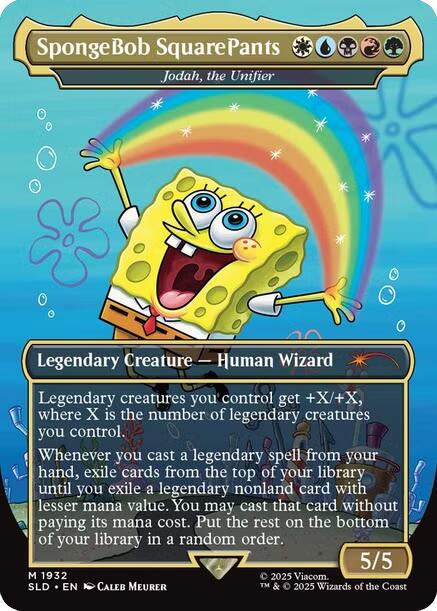 SpongeBob SquarePants - Jodah, the Unifier [Secret Lair Drop Series] - Magic: The Gathering - Card Brawlers | Quebec | Canada |