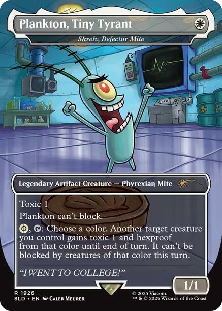Plankton, Tiny Tyrant - Skrelv, Defector Mite [Secret Lair Drop Series] - Magic: The Gathering - Card Brawlers | Quebec | Canada |