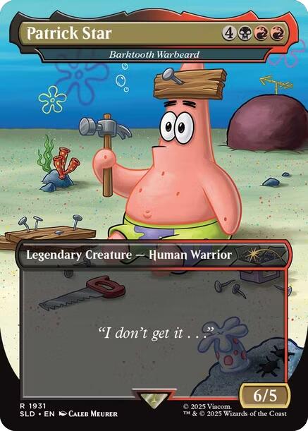 Patrick Star - Barktooth Warbeard [Secret Lair Drop Series] - Magic: The Gathering - Card Brawlers | Quebec | Canada |