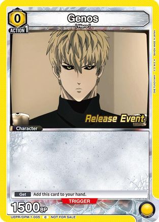 Genos (005) (UEPR/OPM-1-005) - UE06BT One Punch Man Release Event Cards - UE06BT: One Punch Man Release Event Cards - Card Brawlers | Quebec | Canada |