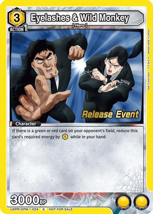 Eyelashes & Wild Monkey (UEPR/OPM-1-024) - UE06BT One Punch Man Release Event Cards - UE06BT: One Punch Man Release Event Cards - Card Brawlers | Quebec | Canada |