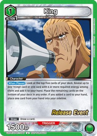 King (040) (UEPR/OPM-1-040) - UE06BT One Punch Man Release Event Cards - UE06BT: One Punch Man Release Event Cards - Card Brawlers | Quebec | Canada |