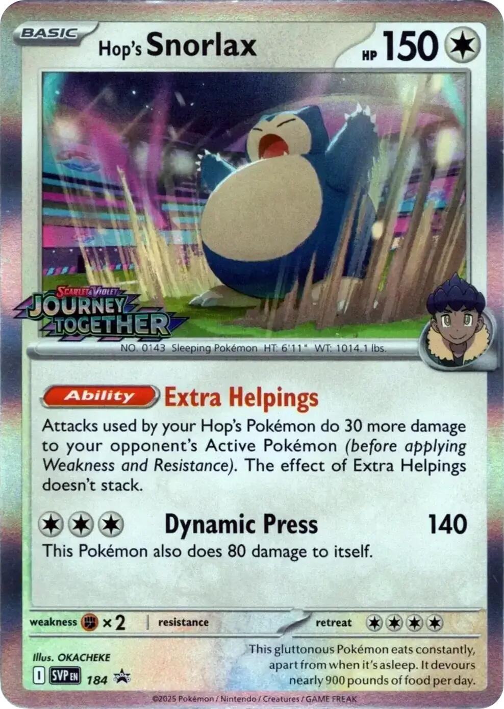 Hop's Snorlax (184) [Scarlet & Violet: Black Star Promos] - Pokémon - Card Brawlers | Quebec | Canada |