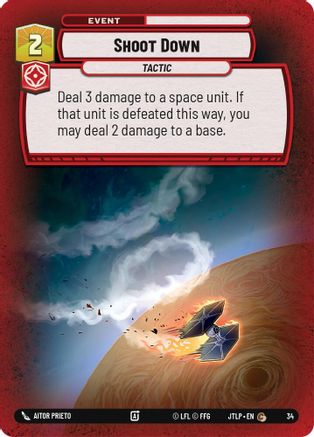 Shoot Down (34) (34) [Jump to Lightspeed: Weekly Play] - Fantasy Flight Games - Card Brawlers | Quebec | Canada |