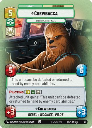 Chewbacca - Faithful First Mate (27) (27) [Jump to Lightspeed: Weekly Play] - Fantasy Flight Games - Card Brawlers | Quebec | Canada |