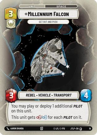 Millennium Falcon - Get Out And Push (19) (19) [Jump to Lightspeed: Weekly Play] - Fantasy Flight Games - Card Brawlers | Quebec | Canada |