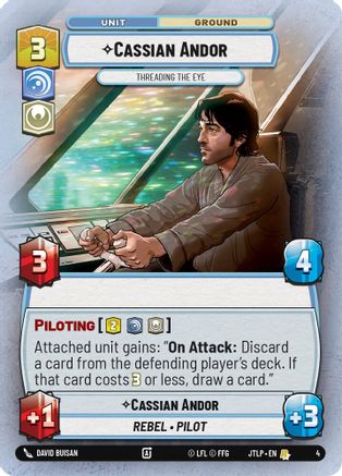 Cassian Andor - Threading the Eye (4) (4) [Jump to Lightspeed: Weekly Play] - Fantasy Flight Games - Card Brawlers | Quebec | Canada |