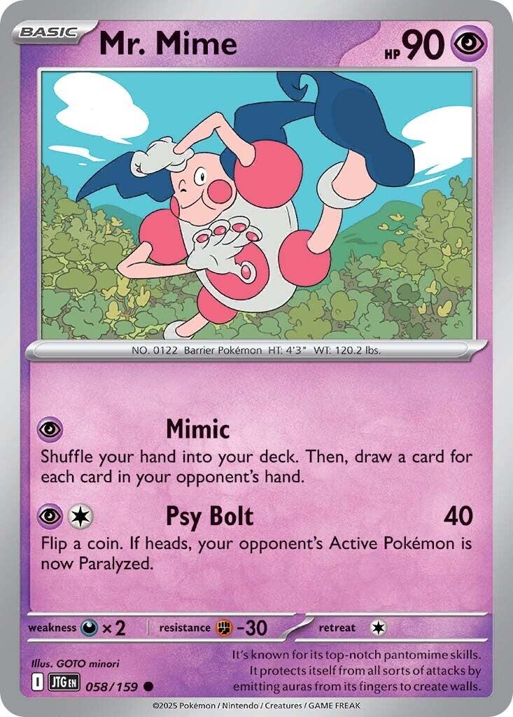Mr. Mime (058/159) [Scarlet & Violet: Journey Together] - Pokémon - Card Brawlers | Quebec | Canada |