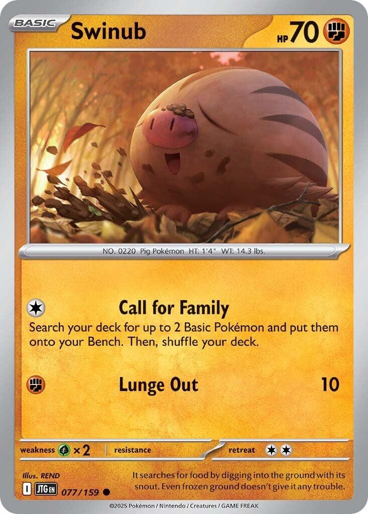 Swinub (077/159) [Scarlet & Violet: Journey Together] - Pokémon - Card Brawlers | Quebec | Canada |