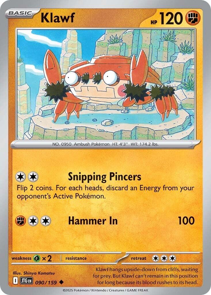 Klawf (090/159) [Scarlet & Violet: Journey Together] - Pokémon - Card Brawlers | Quebec | Canada |