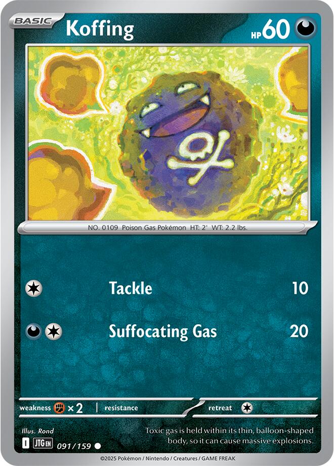 Koffing (091/159) [Scarlet & Violet: Journey Together] - Pokémon - Card Brawlers | Quebec | Canada |