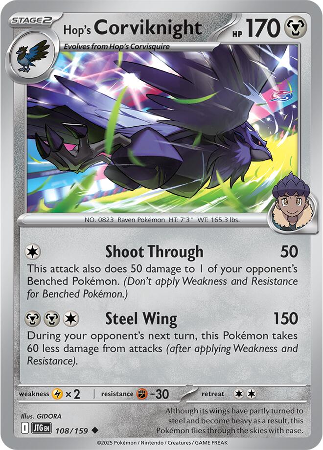 Hop's Corviknight (108/159) [Scarlet & Violet: Journey Together] - Pokémon - Card Brawlers | Quebec | Canada |