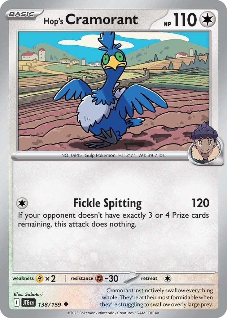 Hop's Cramorant (138/159) [Scarlet & Violet: Journey Together] - Pokémon - Card Brawlers | Quebec | Canada |
