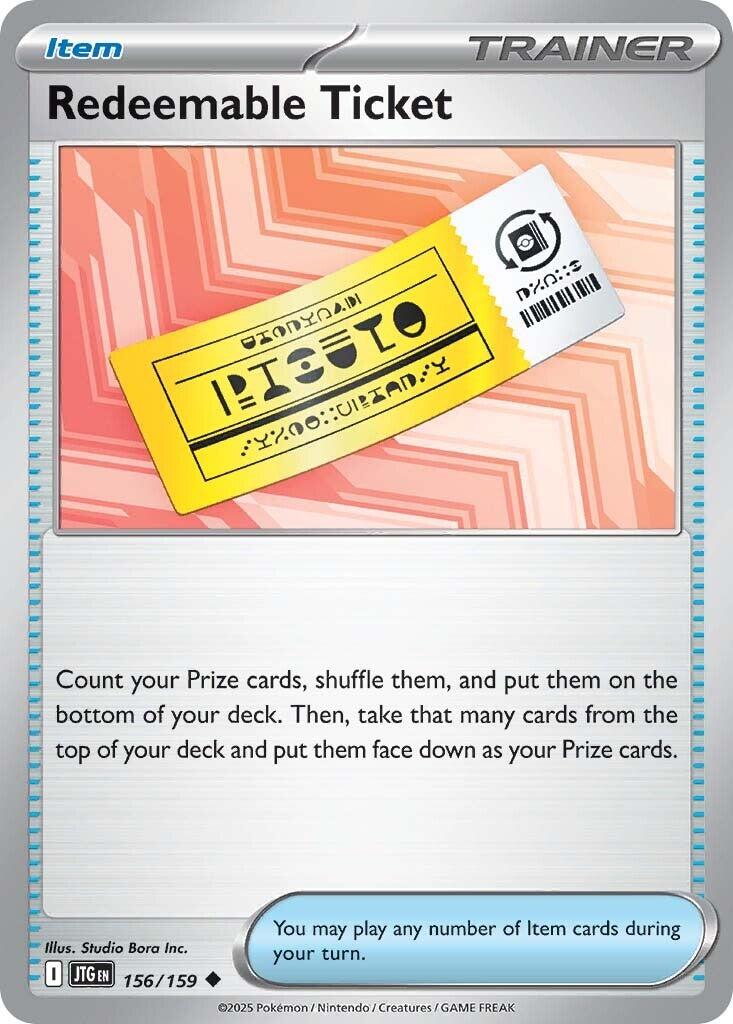 Redeemable Ticket (156/159) [Scarlet & Violet: Journey Together] - Pokémon - Card Brawlers | Quebec | Canada |
