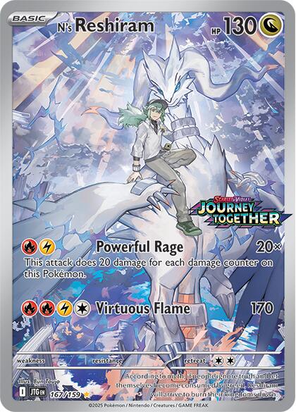 N's Reshiram (167/159) (Journey Together Stamp) [Scarlet & Violet: Journey Together] - Pokémon - Card Brawlers | Quebec | Canada |