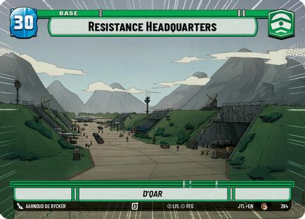 Resistance Headquarters // Experience (284 // T07) (Hyperspace) (284 // T07) [Jump to Lightspeed] - Fantasy Flight Games - Card Brawlers | Quebec | Canada |
