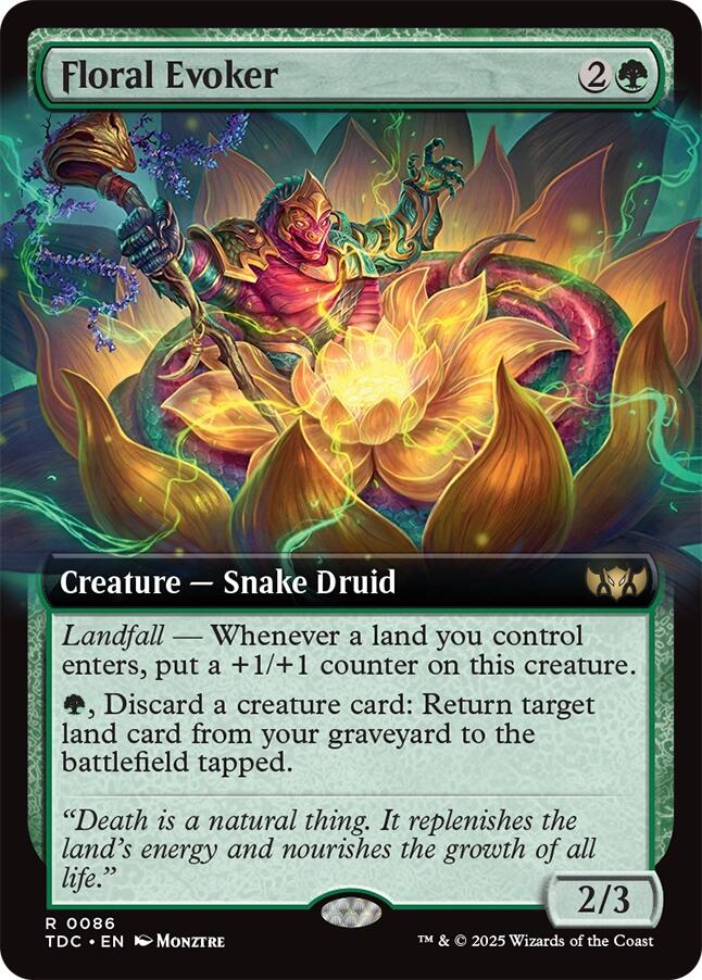 Floral Evoker (Extended Art) [Tarkir: Dragonstorm Commander] - Magic: The Gathering - Card Brawlers | Quebec | Canada |