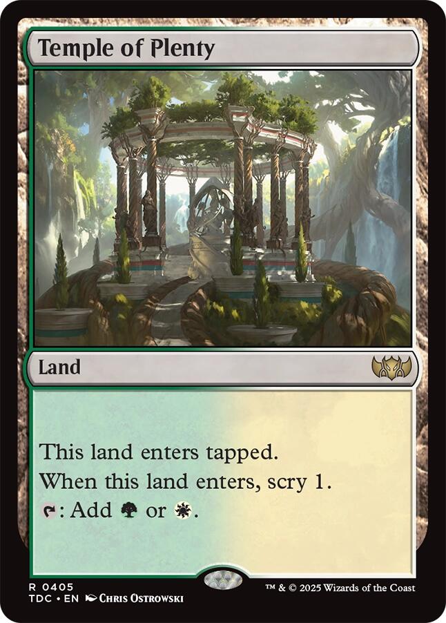 Temple of Plenty [Tarkir: Dragonstorm Commander] - Magic: The Gathering - Card Brawlers | Quebec | Canada |