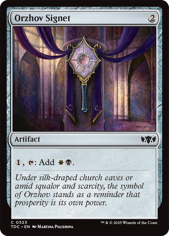 Orzhov Signet [Tarkir: Dragonstorm Commander] - Magic: The Gathering - Card Brawlers | Quebec | Canada |