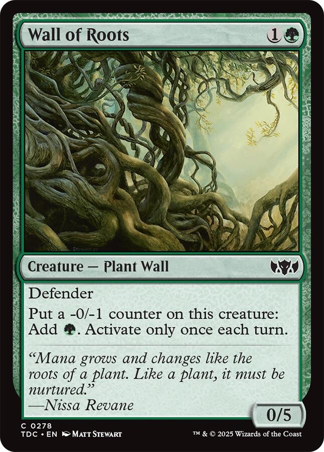 Wall of Roots [Tarkir: Dragonstorm Commander] - Magic: The Gathering - Card Brawlers | Quebec | Canada |