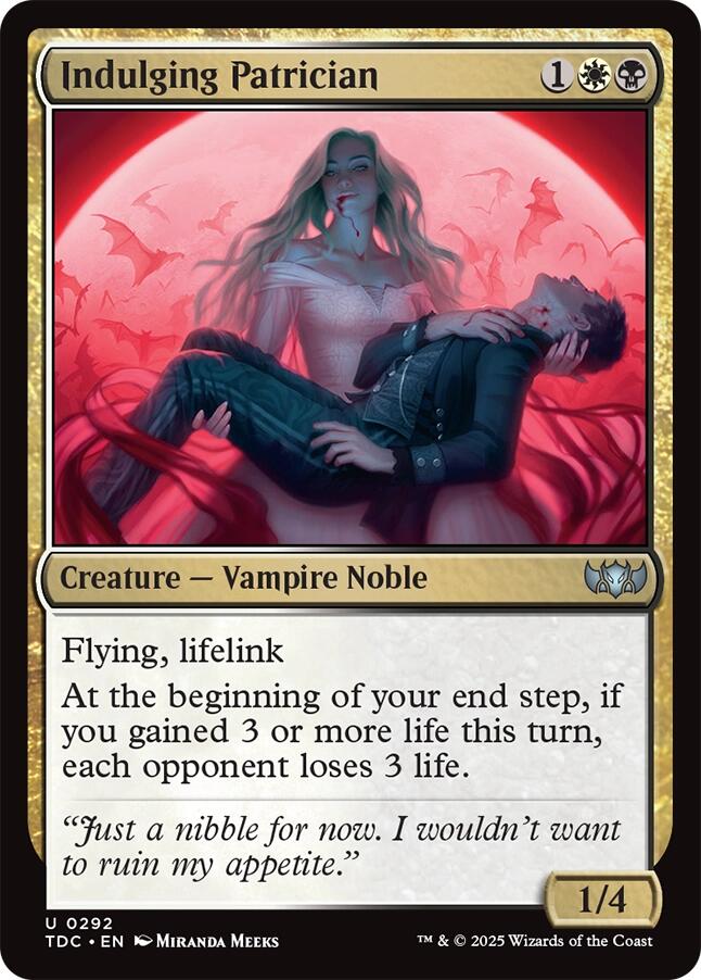 Indulging Patrician [Tarkir: Dragonstorm Commander] - Magic: The Gathering - Card Brawlers | Quebec | Canada |