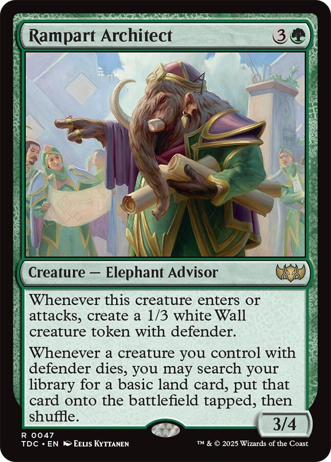 Rampart Architect [Tarkir: Dragonstorm Commander] - Magic: The Gathering - Card Brawlers | Quebec | Canada |