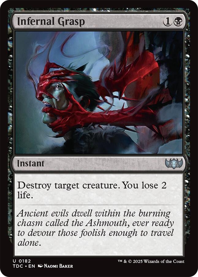 Infernal Grasp [Tarkir: Dragonstorm Commander] - Magic: The Gathering - Card Brawlers | Quebec | Canada |