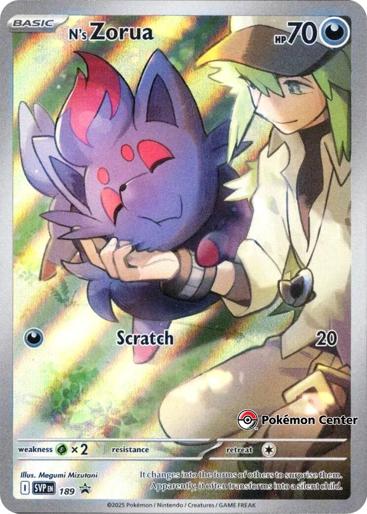 N's Zorua (SVP189) (Pokemon Center Exclusive) [Scarlet & Violet: Black Star Promos] - Pokémon - Card Brawlers | Quebec | Canada |