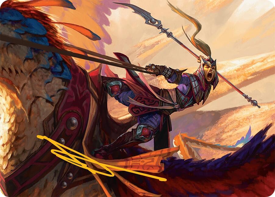 Dragonback Lancer Art Card (3/54) (Gold-Stamped Signature) [Tarkir: Dragonstorm Art Series] - Magic: The Gathering - Card Brawlers | Quebec | Canada |