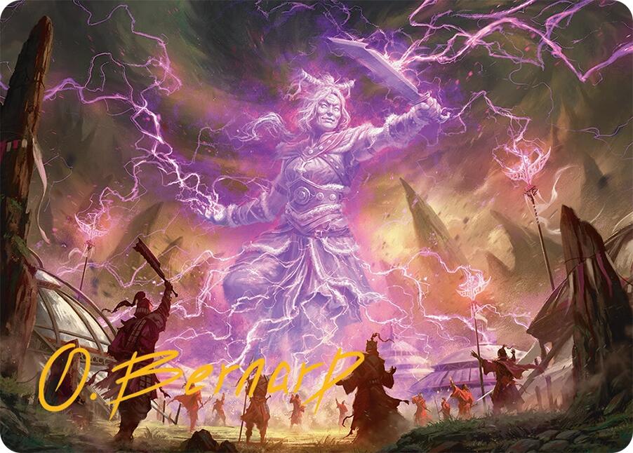 Smile at Death Art Card (4/54) (Gold-Stamped Signature) [Tarkir: Dragonstorm Art Series] - Magic: The Gathering - Card Brawlers | Quebec | Canada |