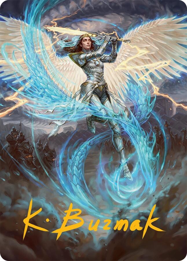 Elspeth, Storm Slayer Art Card (49/54) (Gold-Stamped Signature) [Tarkir: Dragonstorm Art Series] - Magic: The Gathering - Card Brawlers | Quebec | Canada |