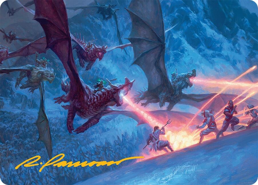 Dragonback Assault Art Card (22/54) (Gold-Stamped Signature) [Tarkir: Dragonstorm Art Series] - Magic: The Gathering - Card Brawlers | Quebec | Canada |