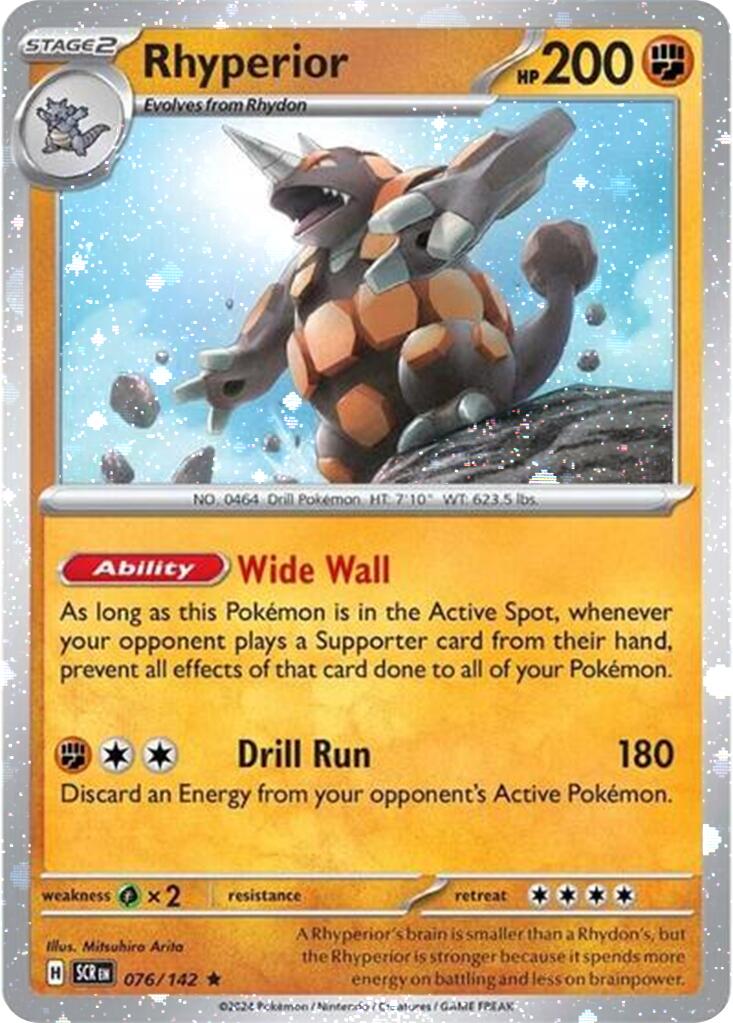 Rhyperior (076/142) (Cosmos Holo) [Scarlet & Violet: Stellar Crown] - Pokémon - Card Brawlers | Quebec | Canada |