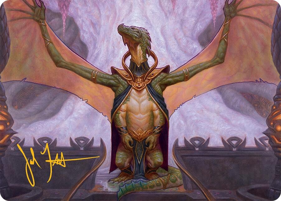 Kheru Goldkeeper Art Card (36/54) (Gold-Stamped Signature) [Tarkir: Dragonstorm Art Series] - Magic: The Gathering - Card Brawlers | Quebec | Canada |