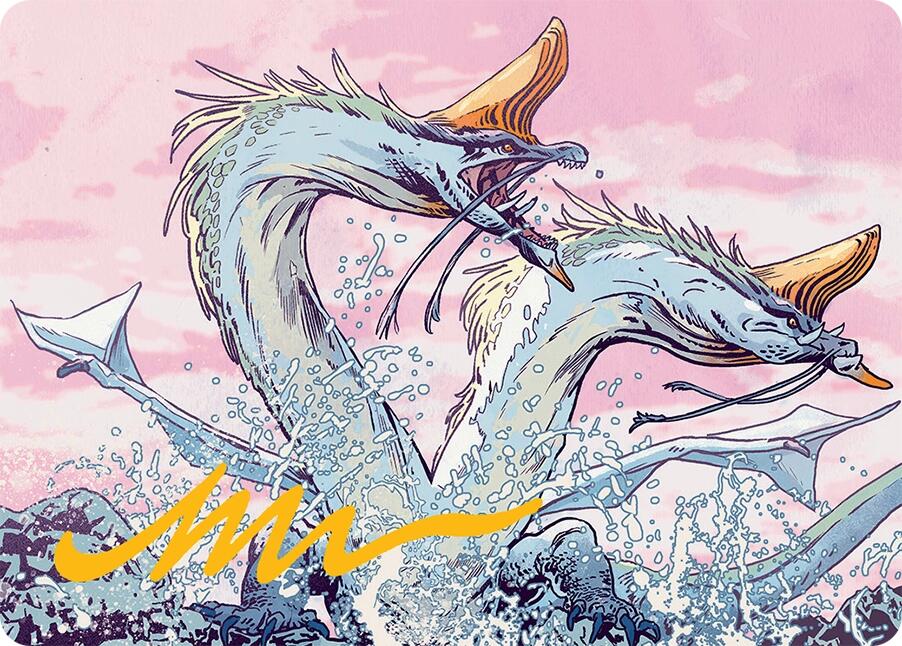 Twinmaw Stormbrood Art Card (39/54) (Gold-Stamped Signature) [Tarkir: Dragonstorm Art Series] - Magic: The Gathering - Card Brawlers | Quebec | Canada |