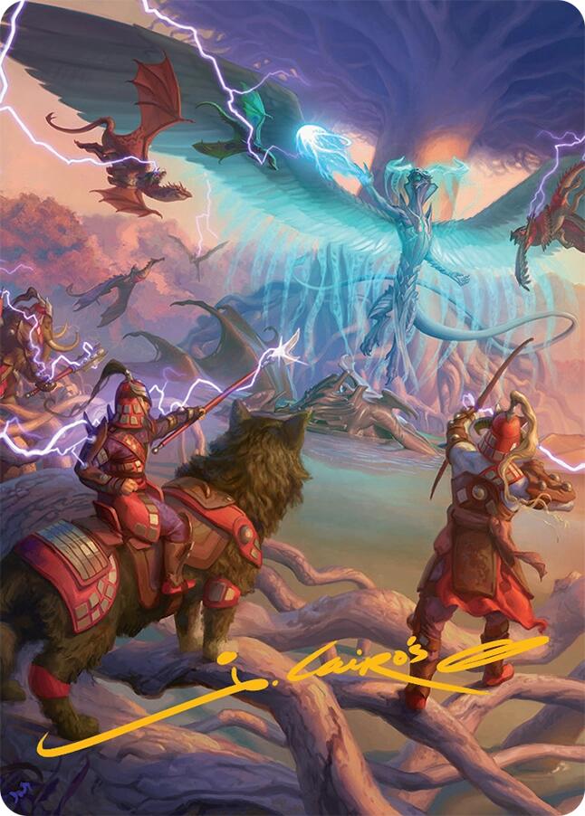All-Out Assault Art Card (50/54) (Gold-Stamped Signature) [Tarkir: Dragonstorm Art Series] - Magic: The Gathering - Card Brawlers | Quebec | Canada |