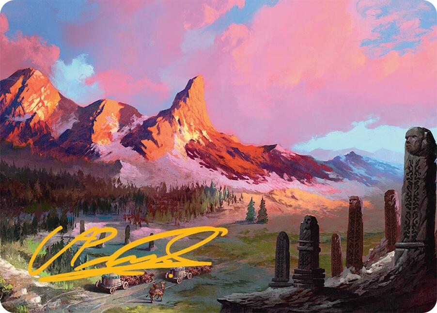 Rugged Highlands Art Card (29/54) (Gold-Stamped Signature) [Tarkir: Dragonstorm Art Series] - Magic: The Gathering - Card Brawlers | Quebec | Canada |