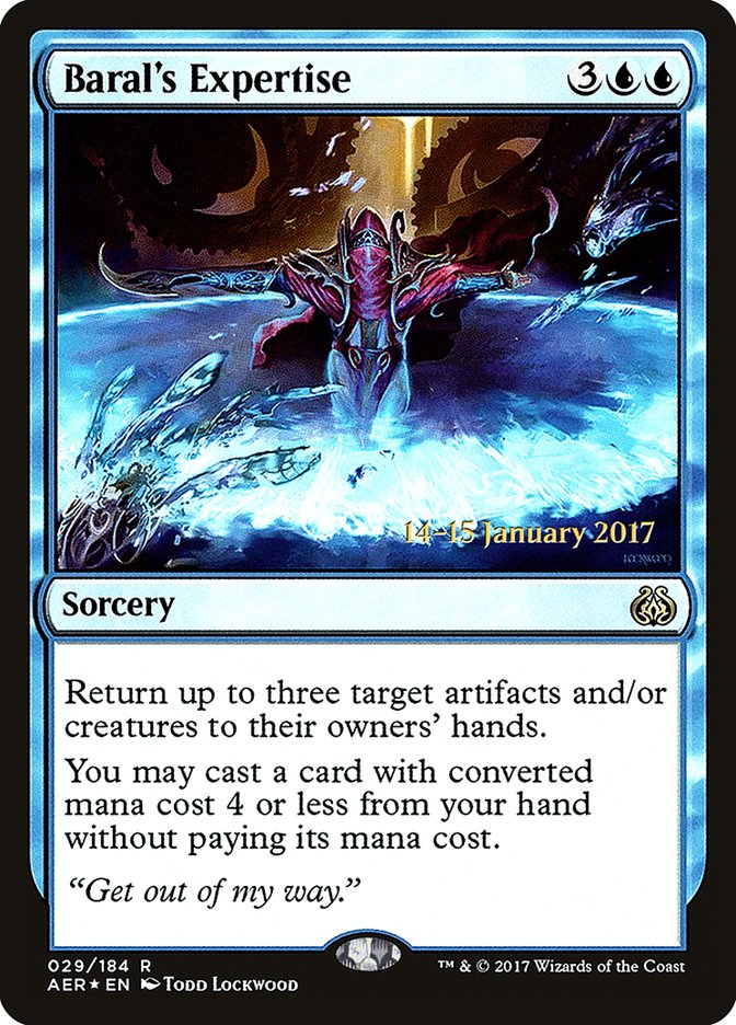 Baral's Expertise [Aether Revolt Prerelease Promos] - Magic: The Gathering - Card Brawlers | Quebec | Canada |